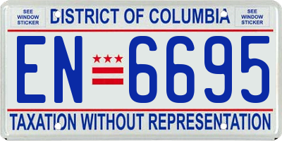 DC license plate EN6695