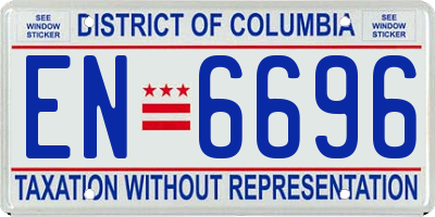 DC license plate EN6696