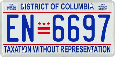 DC license plate EN6697