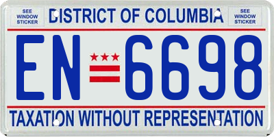 DC license plate EN6698