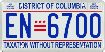 DC license plate EN6700