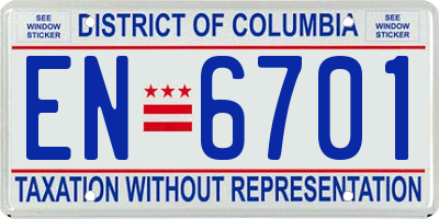 DC license plate EN6701