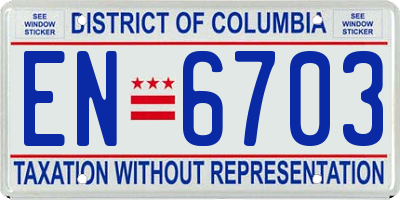 DC license plate EN6703