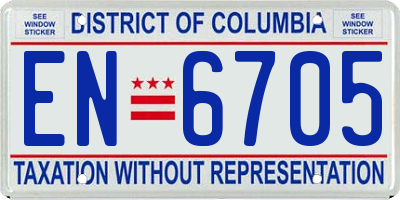 DC license plate EN6705