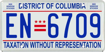 DC license plate EN6709