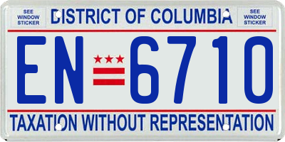 DC license plate EN6710