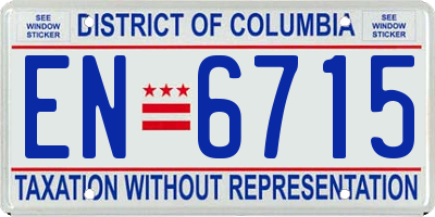 DC license plate EN6715