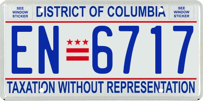 DC license plate EN6717