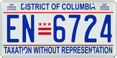 DC license plate EN6724