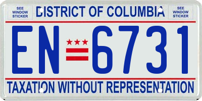 DC license plate EN6731