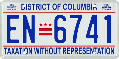 DC license plate EN6741
