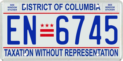DC license plate EN6745