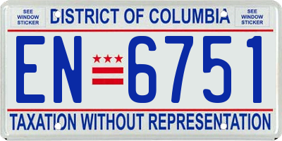 DC license plate EN6751
