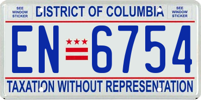 DC license plate EN6754