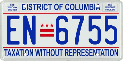 DC license plate EN6755