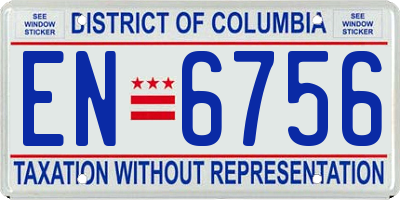 DC license plate EN6756