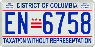 DC license plate EN6758