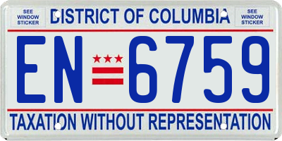 DC license plate EN6759