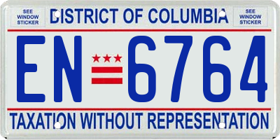 DC license plate EN6764