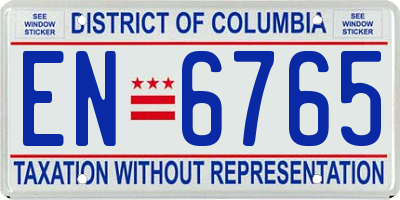 DC license plate EN6765