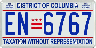 DC license plate EN6767