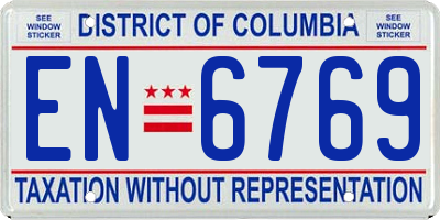 DC license plate EN6769