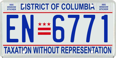DC license plate EN6771