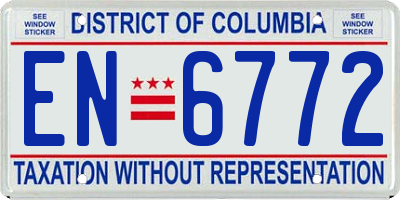 DC license plate EN6772