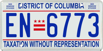 DC license plate EN6773