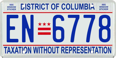 DC license plate EN6778