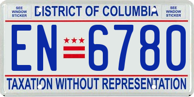 DC license plate EN6780