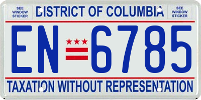 DC license plate EN6785