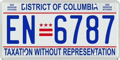 DC license plate EN6787