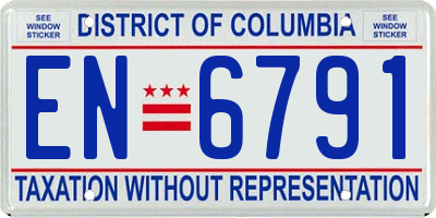 DC license plate EN6791