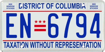 DC license plate EN6794