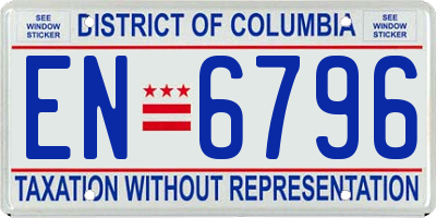 DC license plate EN6796