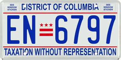 DC license plate EN6797