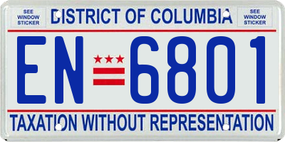 DC license plate EN6801