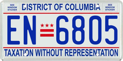 DC license plate EN6805