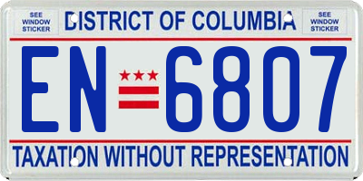 DC license plate EN6807