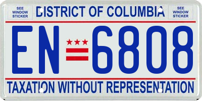 DC license plate EN6808