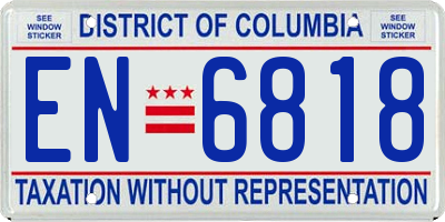 DC license plate EN6818