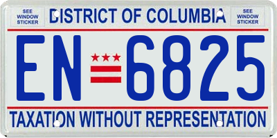DC license plate EN6825