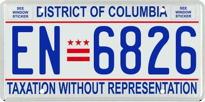 DC license plate EN6826