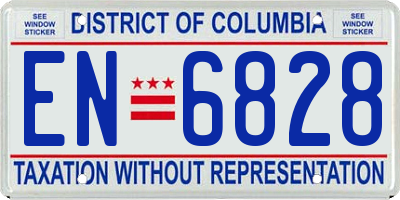 DC license plate EN6828