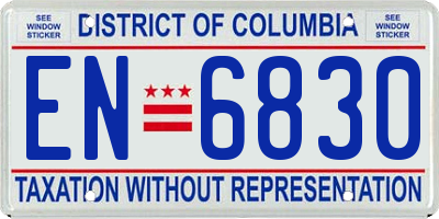 DC license plate EN6830