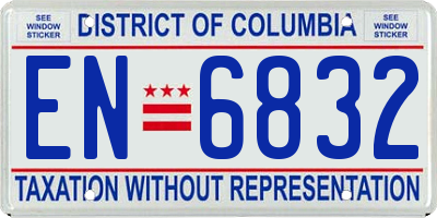 DC license plate EN6832