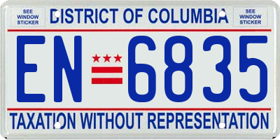 DC license plate EN6835