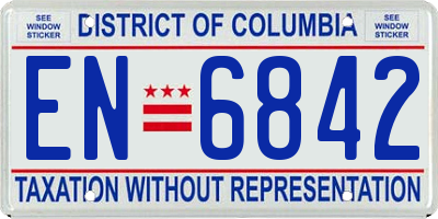 DC license plate EN6842