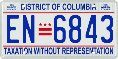 DC license plate EN6843